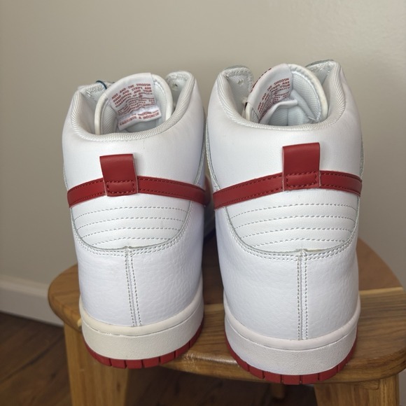 Nike Dunk Hi Men's Size 14 White/Gym Red Sneakers Shoes Authentic  904233-102 - Picture 3 of 8